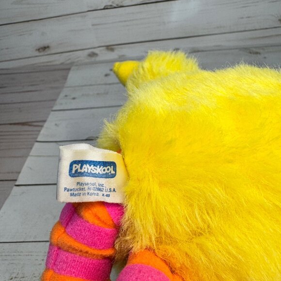 Vintage 1986 Playskool Sesame Street Big Bird 13" Plush Toy Made in Korea Muppet - Picture 4 of 12